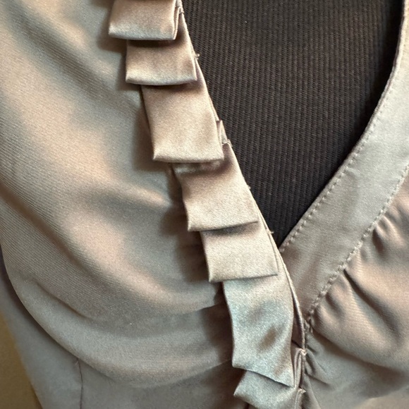 Y2K EXPRESS Satin Trim Ruffle Blouse Women’s Small Flirty Feminine 1990’s EUC - Picture 12 of 12